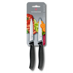 Набор кухонных овощных ножей Victorinox Swiss Classic Paring Set 10 см 2 шт Черные (6.7793.B) Харьков