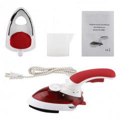 Дорожный мини утюг и отпариватель для одежды 2 в 1 Hot Steamer HT-558B с поворотной ручкой 1000 Вт мини отпариватель Красный Чернігів