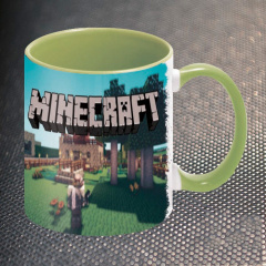 Чашка Fan Girl Общая Игра Майнкрафт Minecraft New (14371) 330 мл Зеленый Слов'янськ