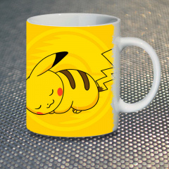 Чашка Fan Girl Спящий Пикачу Pikachu (7078) 330 мл Белый Иршава