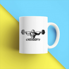 Кружка чашка белая с принтом "Crossfit 7" Кавун Кривой Рог
