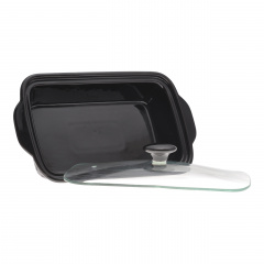 Мармит прямоугольный с подставкой Kamille 1,4 л Черный (KM-6420) Броди