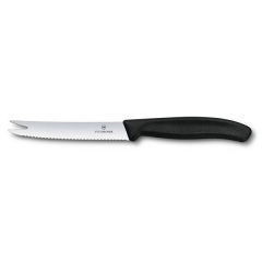 Кухонный нож Victorinox SwissClassic для сыра 110 мм серрейтор Черный (6.7863) Ковель