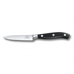 Кухонный кованый нож Victorinox Grand Maitre для нарезки 100 мм в подарочной коробке Черный (7.7203.10G) Гуляйполе