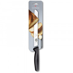Кухонный нож Victorinox Bread для нарезки хлеба 21 см Черный (5.1633.21B) Гайсин