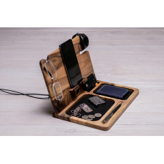 Настольный холдер на рабочий стол для девайсов ecoWalnut 300x223x201 мм Обухів