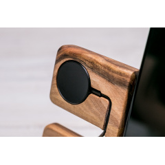 Деревянный органайзер для гаджетов Samsung ecoWalnut 240x180x140 мм Київ
