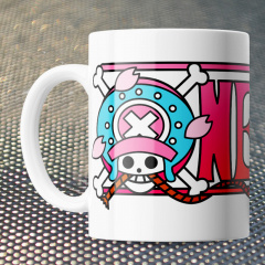 Чашка Fan Girl лого Ванпис Большой Куш - One Piece (15718) 330 мл Белый Доманёвка