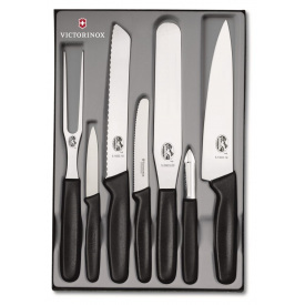 Набор кухонных ножей Victorinox Kitchen Set 7 шт Черный (5.1103.7)