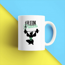 Кружка чашка белая с принтом "Iron princess" Кавун