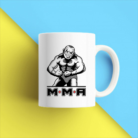 Кружка чашка белая с принтом "MMA Силач" Кавун