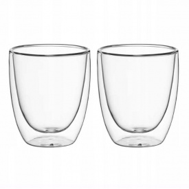 Набор чашек с двойными стенками Kamille 300 мл 2 шт Прозрачный (КМ 9004)