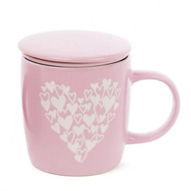 Заварник керамический Flora "Сердца" 0,37 л. 31610 (SKL0433)