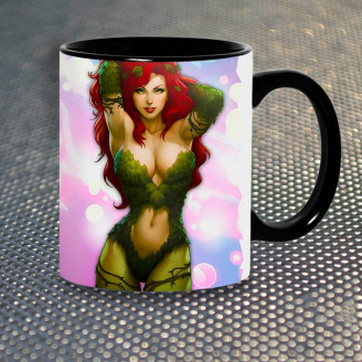 Чашка Fan Girl Ядовитый Плющ Poison Ivy (1057) 330 мл Черный