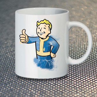 Чашка Fan Girl Волт Бой Vault-Boy Fallout New (14444) 330 мл Белый