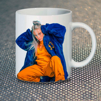 Чашка Fan Girl Билли Айлиш Billie Eilish (7077) 330 мл Белый