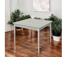 Стол обеденный Tobi Sho MONO квадратный для столовой, кухни, 880х880х750 мм Дуб Крафт Белый/Белый