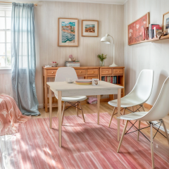 Стол обеденный Tobi Sho MONO квадратный для столовой, кухни, 880х880х750 мм Дуб Крафт Белый/Лак Курень