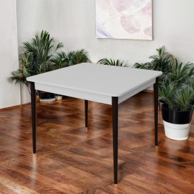 Стіл обідній Tobi Sho MONO квадратний для їдальні, кухні, 880х880х750 мм Білий/Венге