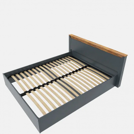 Ліжко полуторне Tobi Sho NORDIC з Ламельною основою, 1400х2000 мм Дуб крафт золотий/графіт