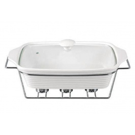Мармит Kamille Food Warmer керамический 3л d 38 см с подогревом KM-6404 прямоугольный