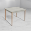 Стол обеденный Tobi Sho MONO квадратный для столовой, кухни, 880х880х750 мм Дуб Крафт Белый/Лак Курень
