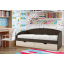 Кровать односпальная Tobi Sho COMFORT с ящиками для детской комнаты, 800х1900 мм Венге темный/Дуб молочный Тернополь