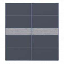 Шафа купе Doros G-Caiser Білий/Графіт вставка Бетон 2 ДСП /5 частин 220х60х240 (44900281)