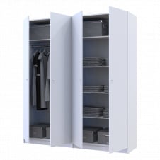 Комплект Doros Промо з полицями Білий 2+2 ДСП 180х48х204 (44900288)