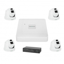 Комплект відеоспостереження на 4 камери GreenVision GV-IP-K-W70/04 3Mp (LP22861)