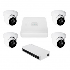 Комплект відеоспостереження на 4 камери GreenVision GV-IP-K-W95/4 5Mp (LP30516)