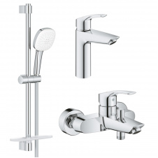 Набір змішувачів для душу 3 в 1 Grohe Eurosmart хром (UA123246M3)