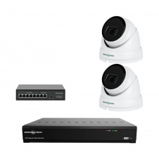 Комплект відеоспостереження на 2 камери GreenVision GV-IP-K-W79/02 (Ultra AI) 5Mp (LP23686)