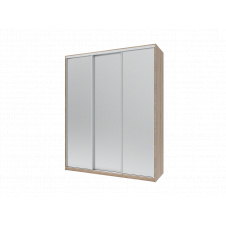 Шафа купе Doros Сіті Лайт Дуб Cонома 3 Дзеркала 180х60х225 (42002057)