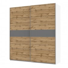 Шафа купе Doros G-Caiser Білий / Тахо вставка Графіт 2 ДСП / 5 частин 220х60х240 (42001009)