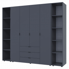 Комплект Doros Гелар з 2 Етажерками Графіт 4 ДСП 231.4х49.5х203.4 (42005064)