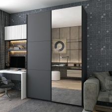 Шафа купе Doros G-Caiser Графіт Графіт 1 ДСП / 1 дзеркало 160х60х240 (42005084)