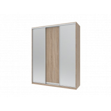 Шафа купе Doros Сіті 24 Дуб Cонома 1 ДСП / 2 Дзеркала 208х60х240 (42002069)