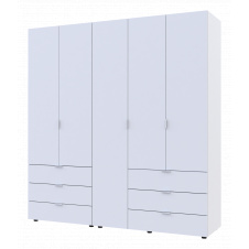 Розпашна Шафа для одягу Doros Гелар комплект Білий 2+3 ДСП 193,7х49,5х203,4 (42002116)