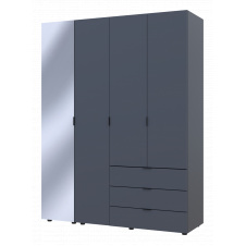 Шафа для одягу Doros Гелар Графіт 3ДСП/Дзеркало 155х49.5х203.4 (42002158)
