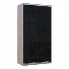 Шафа купе Сіті Лайт Слім Дуб Сонома Скло Чорне 120х60х225 (44900313)
