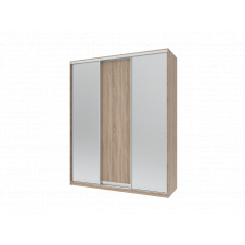 Шафа купе Doros Сіті Лайт Дуб Cонома 1 ДСП / 2 Дзеркала 180х60х225 (44900030)