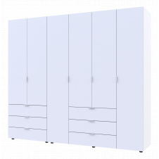 Розпашна Шафа для одягу Doros Гелар комплект Білий 2+4 ДСП 232,5х49,5х203,4 (42002124)