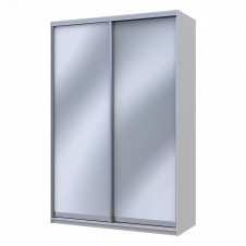Шафа купе Doros Сіті Лайт Сірий світлий 2 Дзеркала 150х60х225 (45689762)