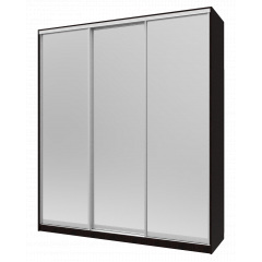 Шафа купе Doros Сіті 24 Венге 3 Дзеркала 208х60х240 (42002145) Пологи