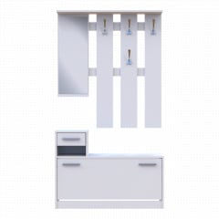 Передпокій Doros Alice Білий/Білий 1 дзеркало 100х25х182,9 (44900237) Александрия