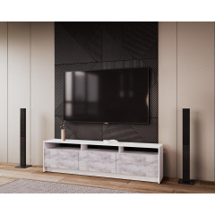 Стінка у вітальню Doros U3 Білий Бетон ДСП 180х33х48 (41516010) Купянск