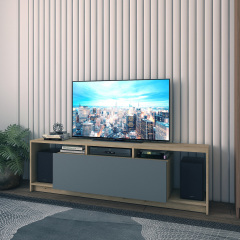 Стінка у вітальню Doros U1 Тахо Графіт ДСП 160х38х48 (41516012) Вознесенськ