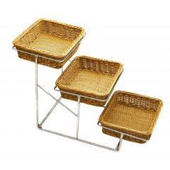 Трёхуровневая подставка из нержавеющей стали One Chef 68×32×42 см Львов