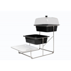 Трёхуровневая подставка из нержавеющей стали One Chef 68×32×42 см Львов